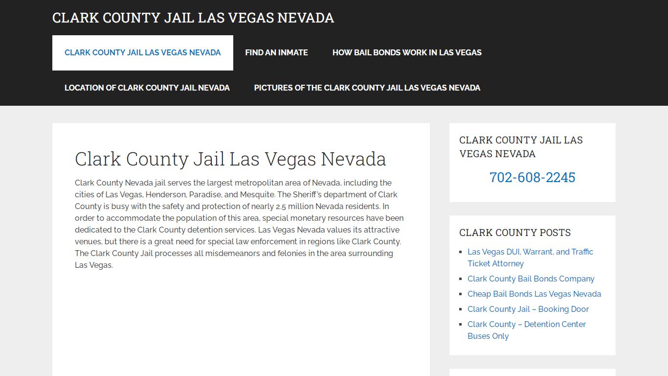 Clark County Jail Las Vegas Nevada